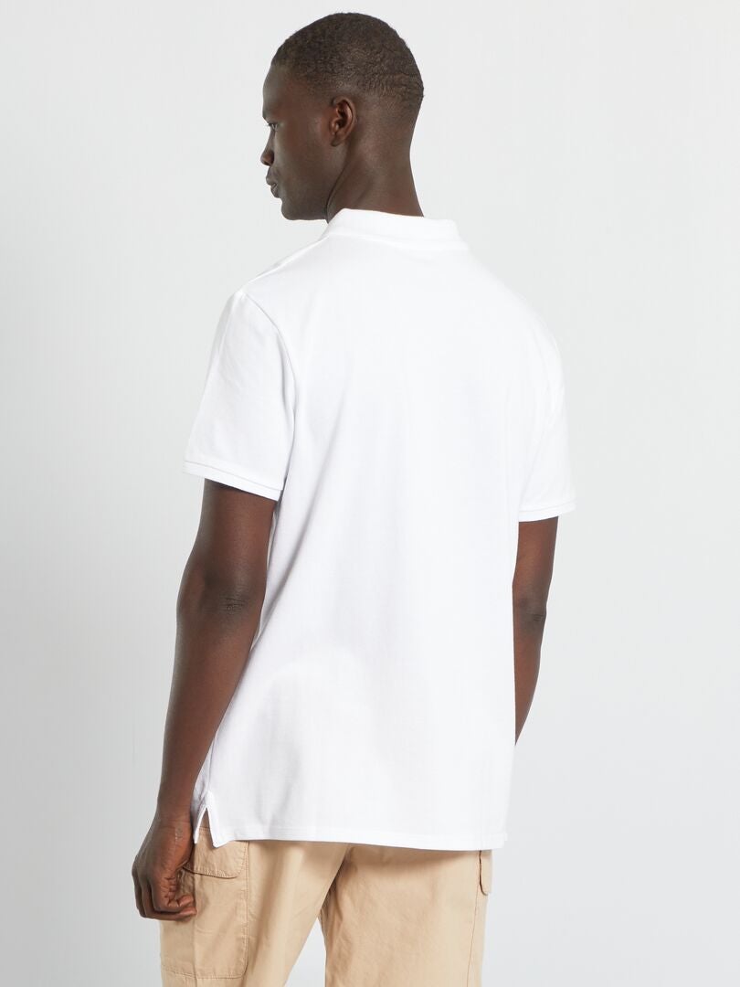 Polo shirt van katoenen piqué - wit