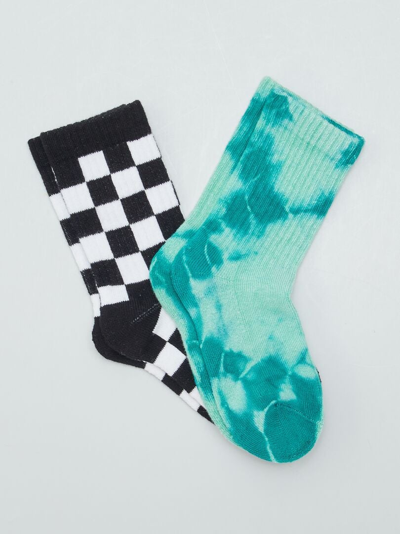 Conjunto de meias estampadas - 2 pares - VERDE