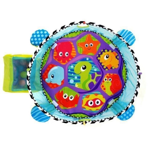Verwandlungsfähige Babyspielmatte für Mädchen und Jungen, Spielmatte ab Geburt, Bällebad-Spielmatte mit 30 Babybällen