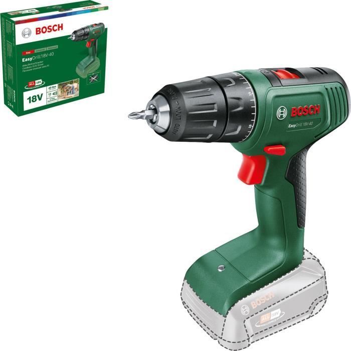 Drill/driver - Bosch - EasyDrill 18V-40 - Battery not included - 13 mm chuck - 2 speeds