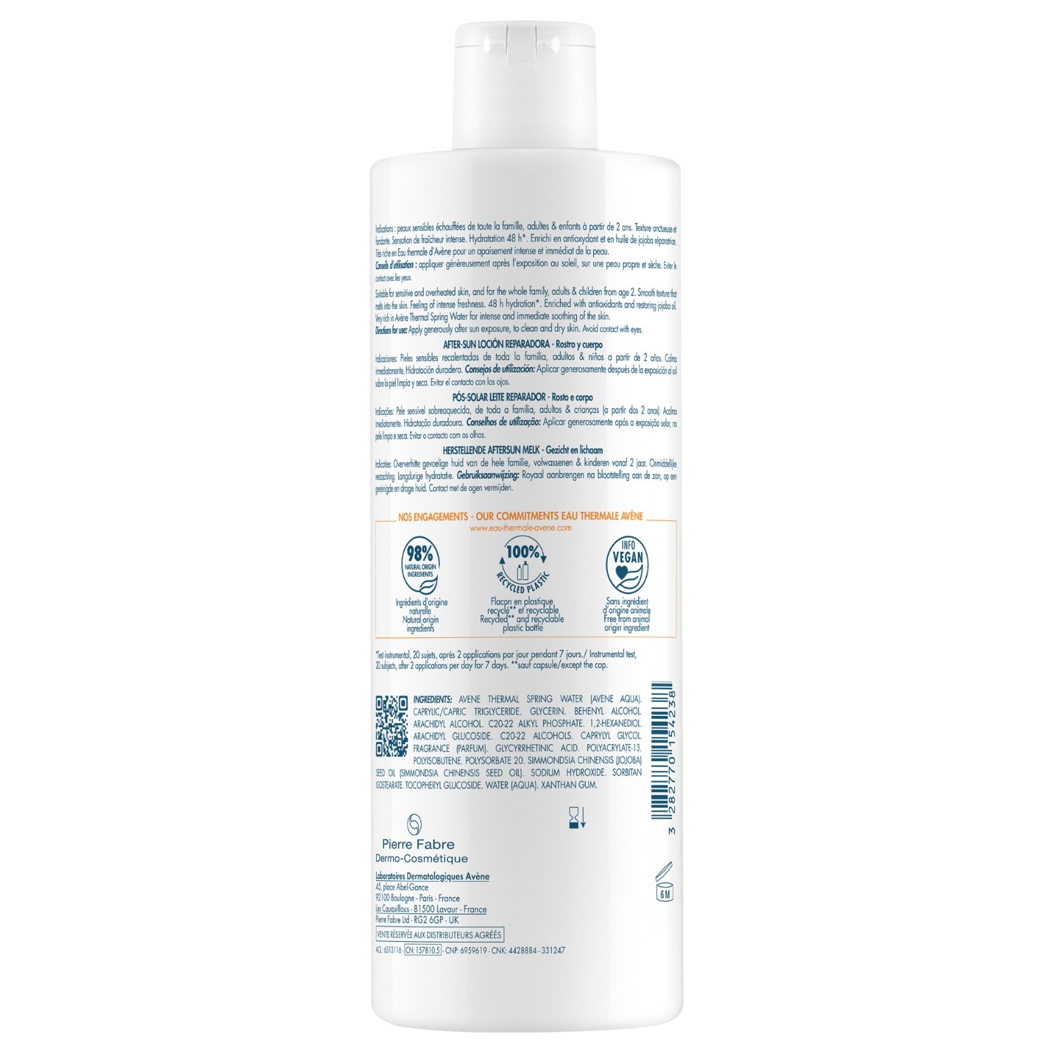 Avène Aftersun Body Solaire atkuriamasis losjonas After-Sun – 400 ml