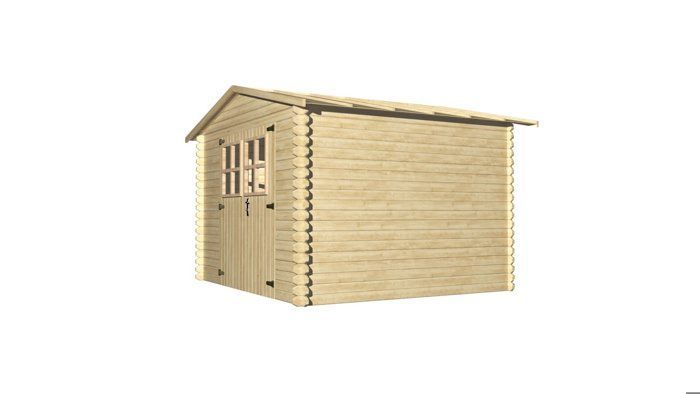 Onafgewerkte houten tuinschuur, 19 mm dik, 7,62 m² bruikbare oppervlakte, INT019