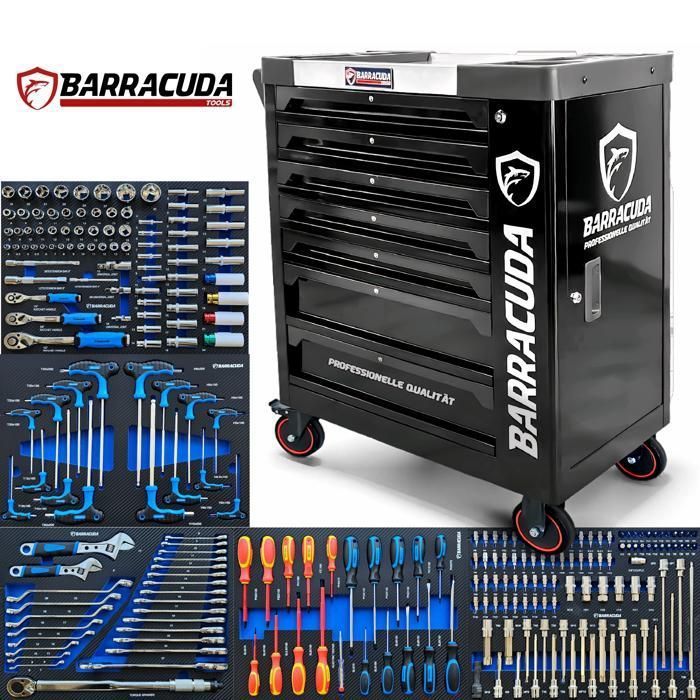 Workshop trolley - BARRACUDA TOOLS - Dynamic+ - 7 drawers - 246 tools - Black
