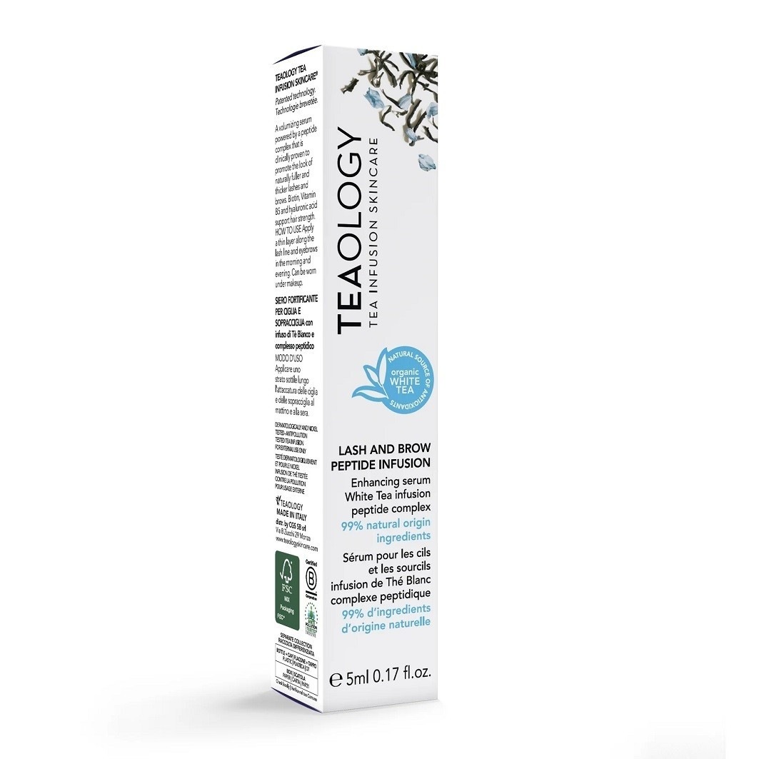 Teaology uzacu zīmulis ar skropstu un uzacu peptīdu piesātinājumu – 5 ml