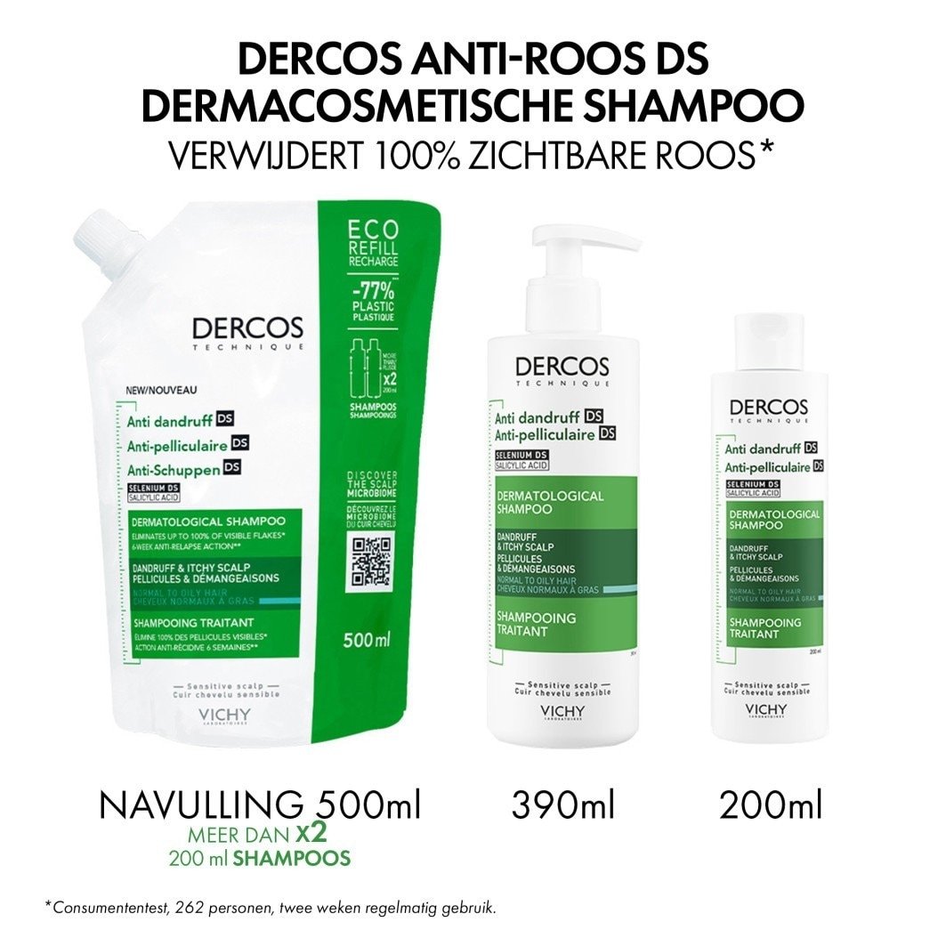 Vichy Dercos Šampón proti lupinám, Dermatologický šampón pre normálne až mastné vlasy - Proti lupinám