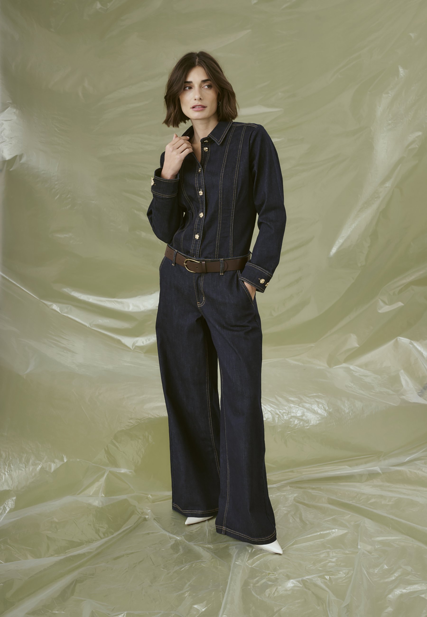 Culture CUBOBBIE DENIM - Blouse met knoopsluiting - voorwas