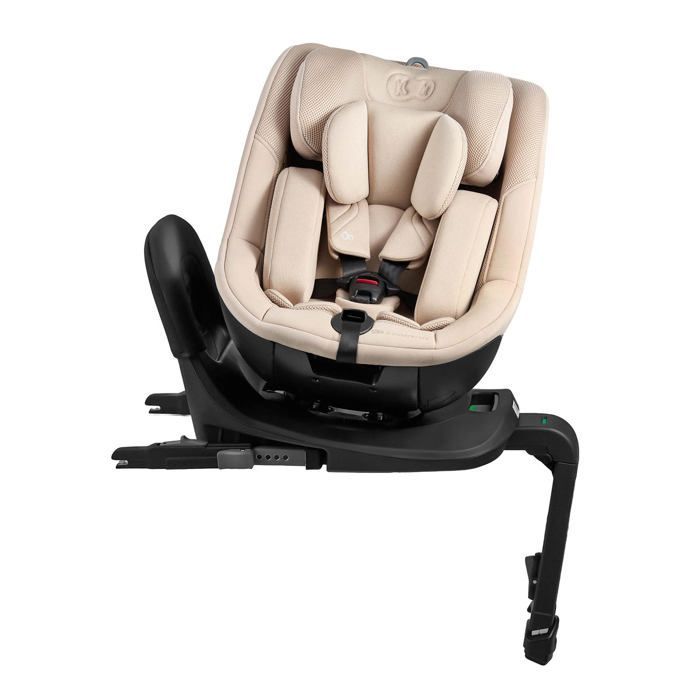 Seggiolino auto Kinderkraft I-GROW I-SIZE 40-150 cm con poggiatesta regolabile, memory foam, rivestimento lavabile, beige