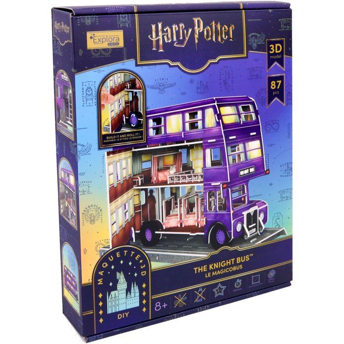 3D-puzzel - Knight Bus - EXPLORA - 540310 - Harry Potter-licentie - 87 stukjes - Geschikt voor kinderen vanaf 8 jaar