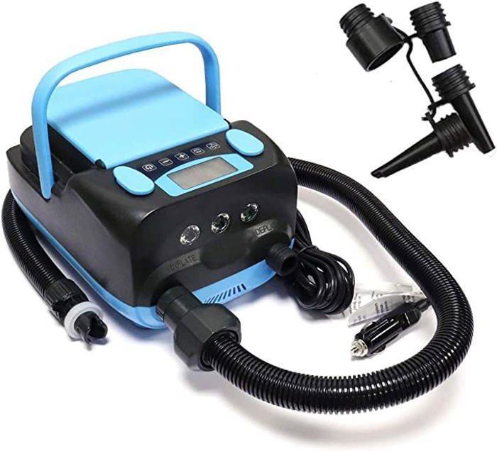 STAR PUMP 9 Plus SUP Inflation Pump - 16psi - Black and Blue - Stand Up Paddleboard - Adult