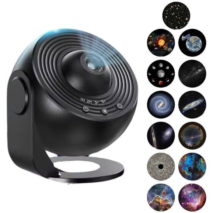 Projecteur de nuit 360°,ciel étoilé, système solaire,lune, nébuleuse, Voie lactée,cosmonaute, pour enfants et adultes-Lampe