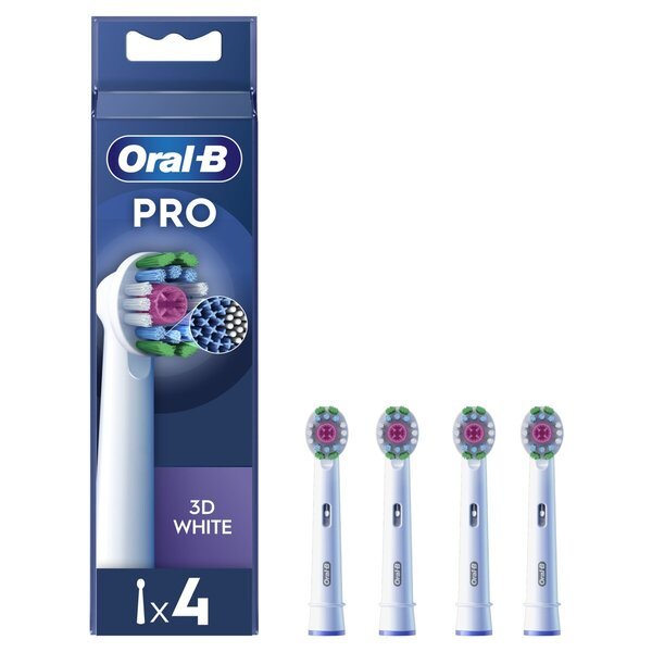 Oral-B Pro 3D White Opzetborstels<br>šmaikštus, 4 stukai