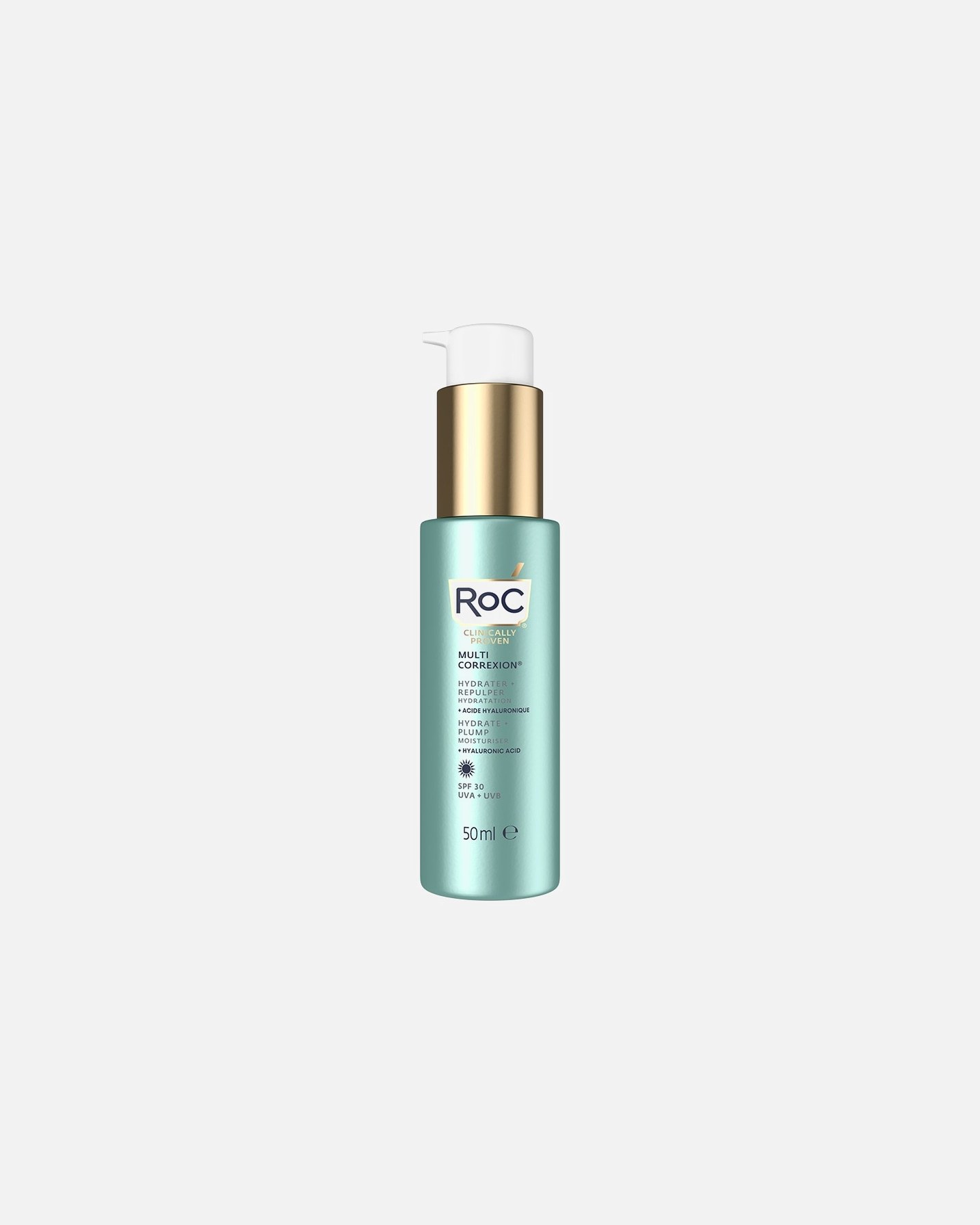 Dnevna krema za obraz RoC z več korekcijskimi lastnostmi, hidratantna in polnejša, SPF 30 - 50 ml