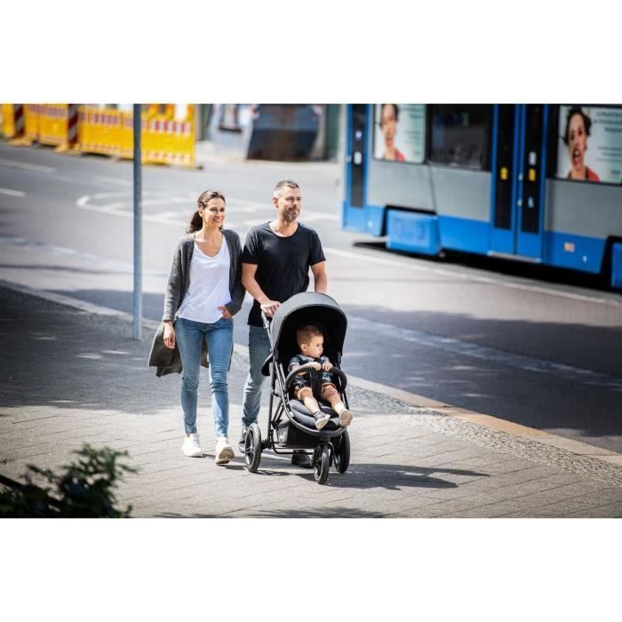 HAUCK - All-terrain stroller - RAPID - 3 wheels - One-hand fold - Black