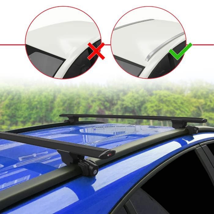 Barras de techo HOOK compatibles con Mini Countryman 2024-2026, portaequipajes de aluminio negro, 2 barras.