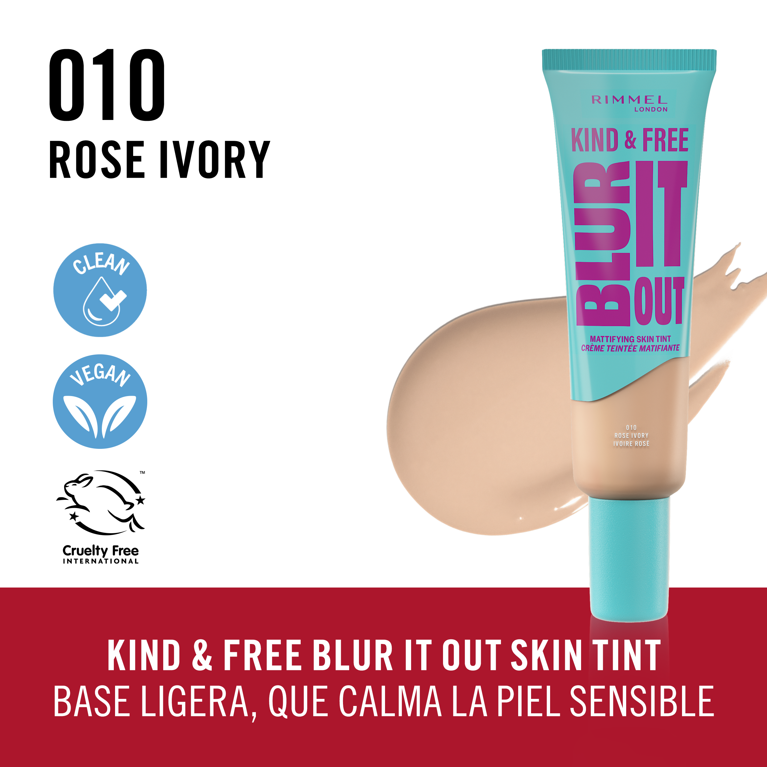 „Kind & Free Blur It Out“ matinį atspalvį suteikiantis makiažo pagrindas 