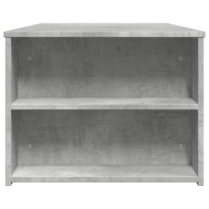 Tavolino da caffè vidaXL, grigio cemento, 102x55x42 cm, legno composito, tavolino laterale, tavolino da soggiorno, tavolino d'appoggio, 831856