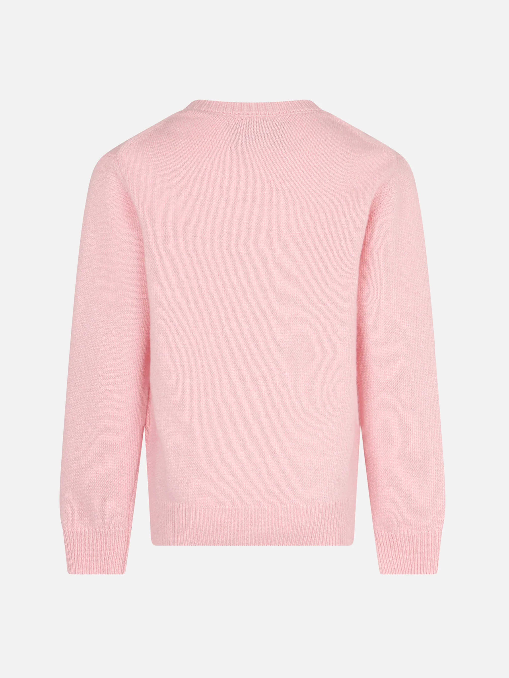 Roze Panter trui met ronde hals voor meisjes. Ben je er nog steeds? Stempel