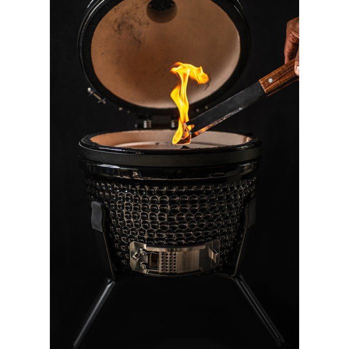 Barbecue fumoir en céramique - Create - BBQ Kamado - Polyvalent - Économie de charbon