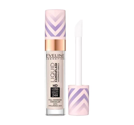 Eveline Cosmetics Liquid Camouflage korektor kryjący z kwasem hialuronowym 01 Light Porcelain 7 ml