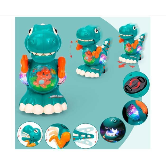 Brinquedo de Balanço - Zeaicos - Dinossauro Musical - 12-24 meses - Música e Luzes - ABS