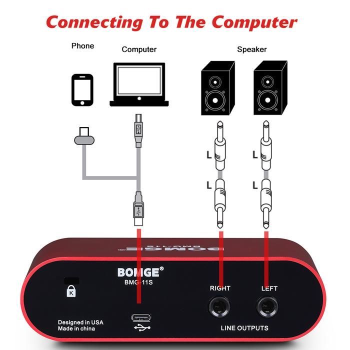 Interfaz de audio Focusrite Scarlett Solo USB 11S, mezclador, tarjeta de sonido profesional de 24 bits/192 kHz y amplificador de auriculares.