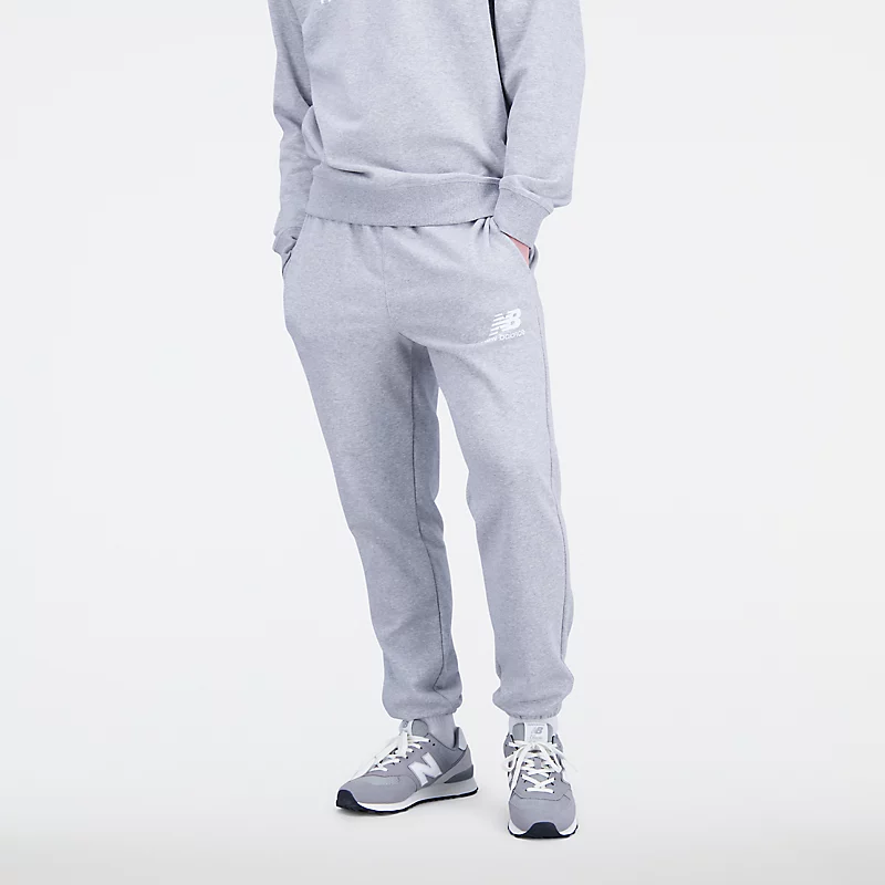 Essentials Herren-Jogginghose mit gestapeltem Logo aus French Terry – Sportgrau