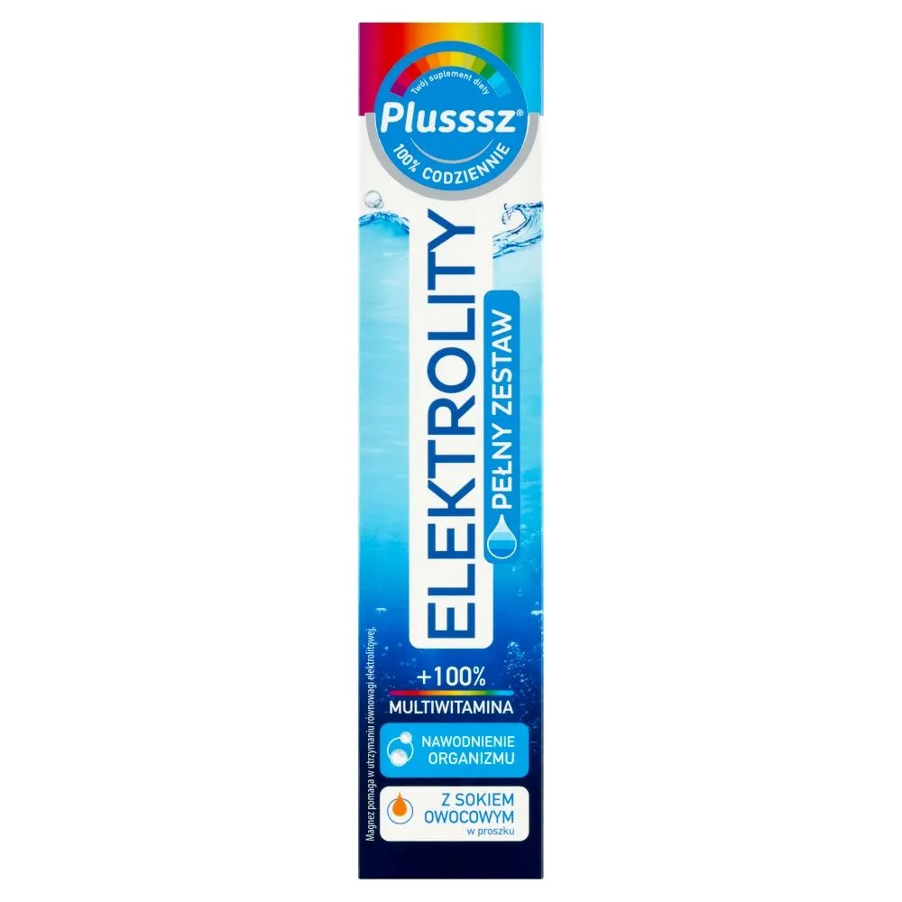 Plusssz Elektrolity+ 100% Multiwitamina, Tabletki musujące