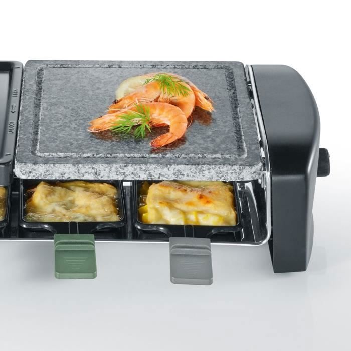 Griglia per raclette SEVERIN - RG9645 - Per un massimo di 8 persone - Piastre di cottura combinate - 1400W