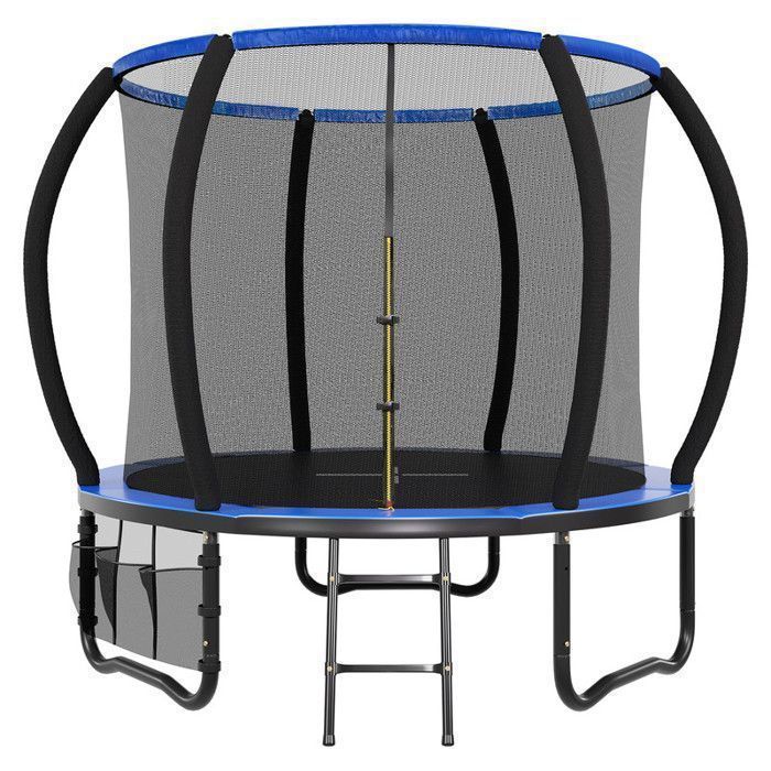 Cama elástica infantil para exteriores, con red de seguridad, cubierta protectora, diseño de calabaza, capacidad de carga de 150 kg.