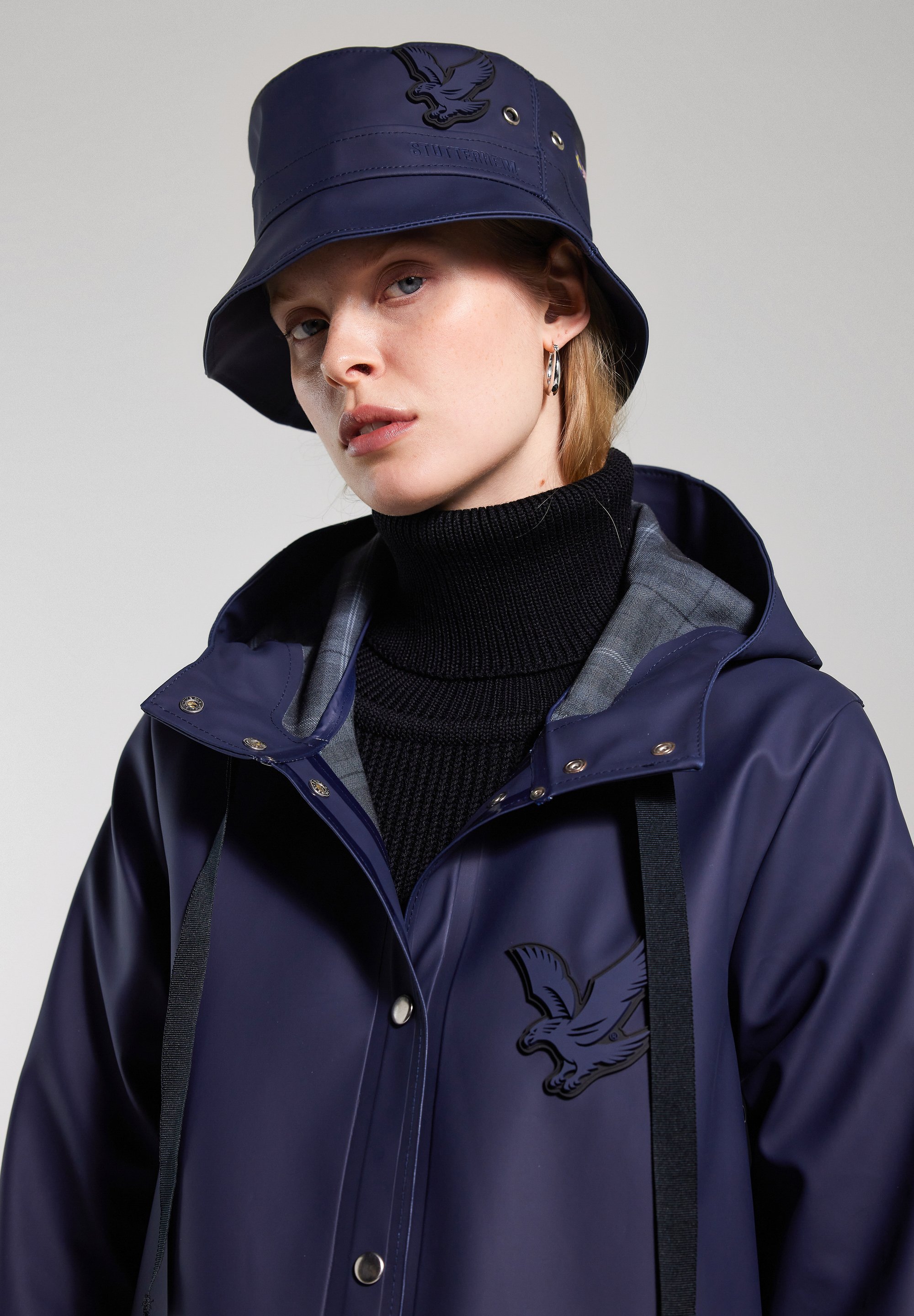 Stutterheim STUTTERHEIM X LYLE & SCOTT BUCKET HAT - Chapeau - black