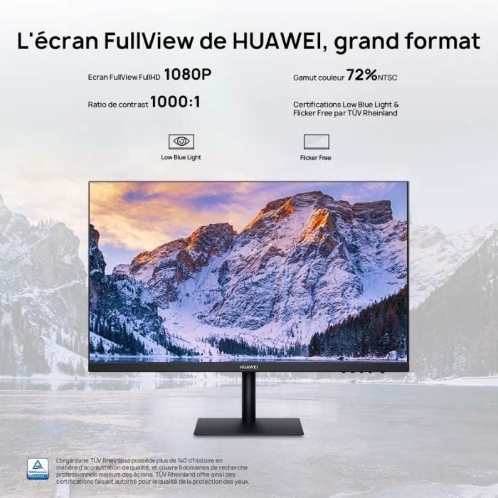 Ecran d'ordinateur HUAWEI 24 Pouces Full HD - Certifié Low Blue Light - Flicker F1