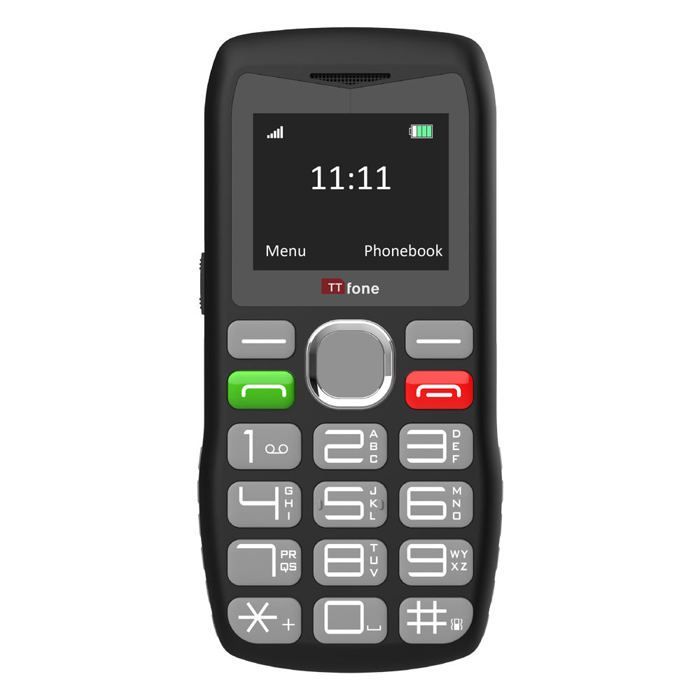 TTFONE TT890 - Téléphone 4G pour seniors, grandes touches parlantes, SOS, USB-C, Bluetooth, caméra