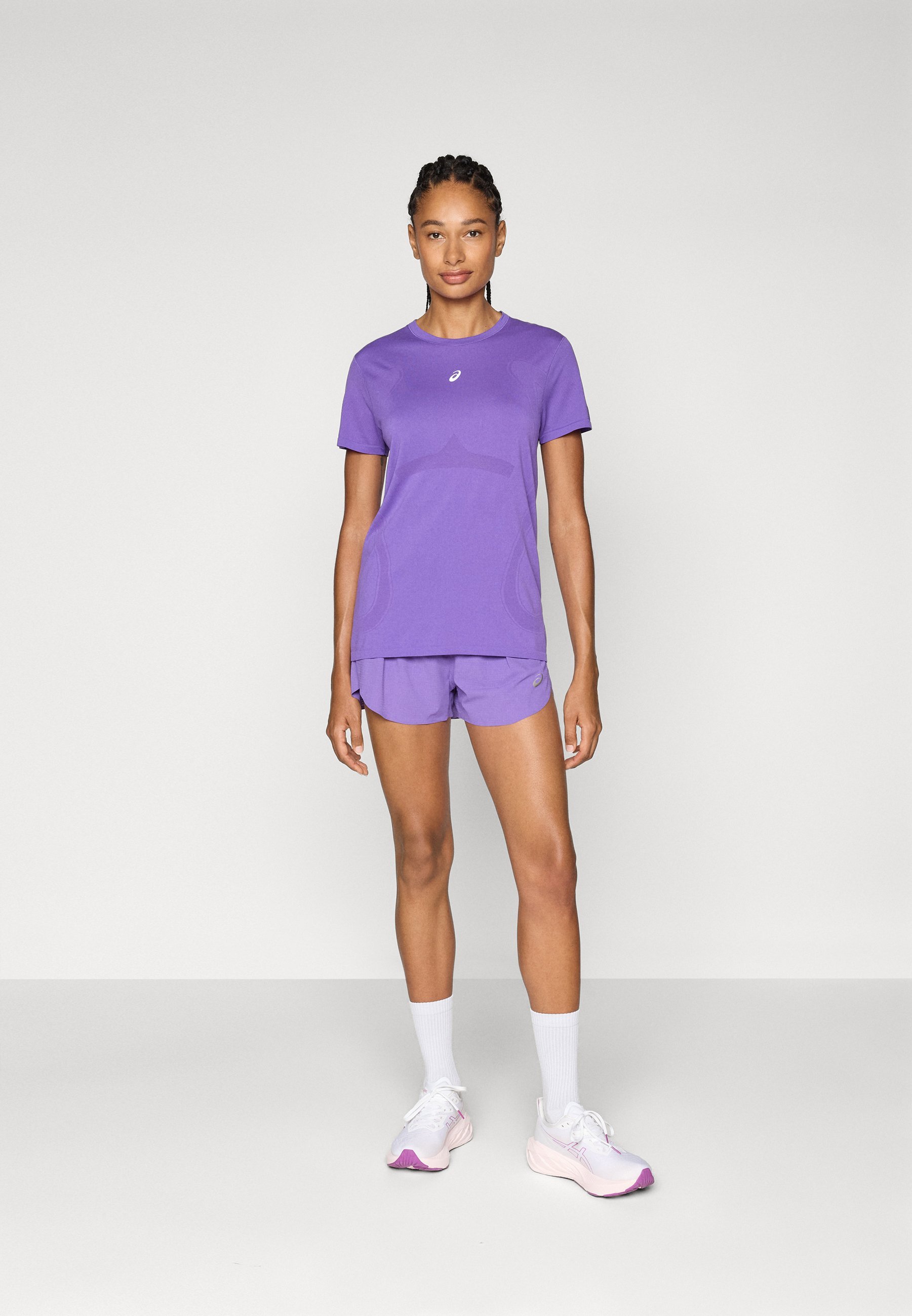 ASICS SEAMLESS TOP - T-shirt sportiva - viola edo