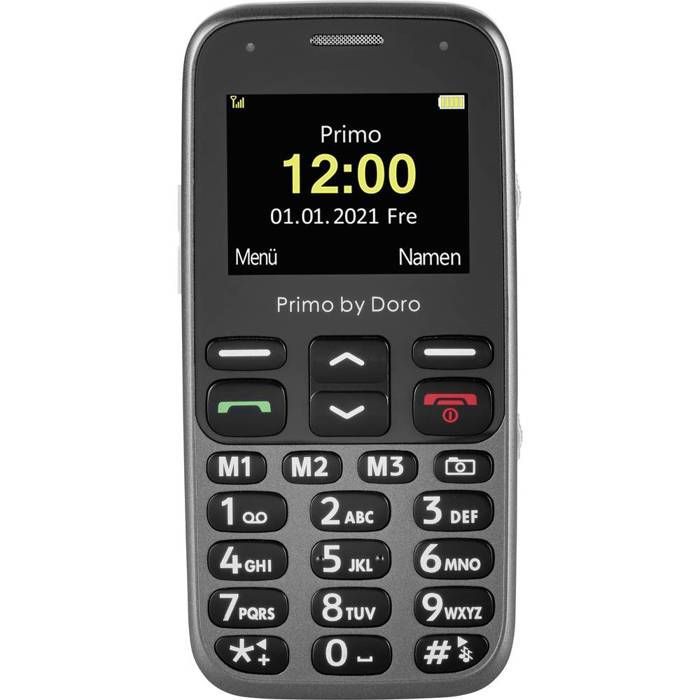 Primo by DORO 218 Mobile Phone for Seniors with SOS Button, Black