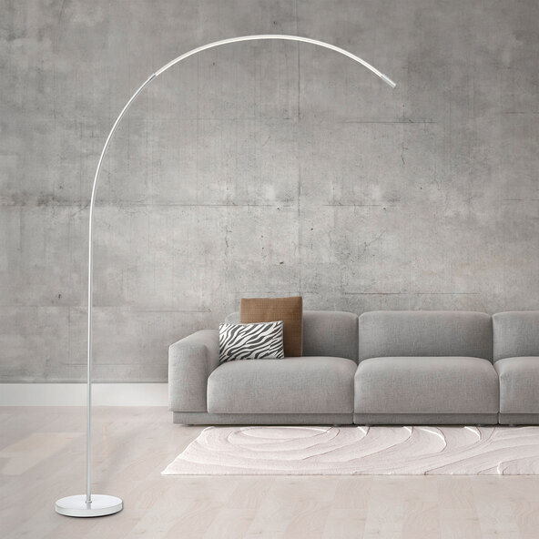 LED-Bogenleuchte Bow, alu