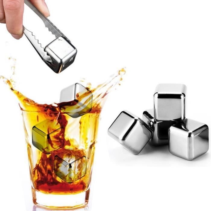 Enfriador de vino, cubitos de hielo reutilizables de acero inoxidable 304, piedra enfriadora de hielo para whisky, cerveza, vino, gránulos metálicos - Tipo 9 piezas