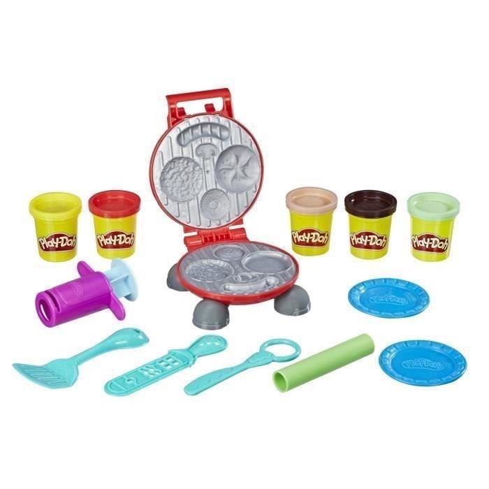 Play-Doh Burger Party, Set di plastilina Play-Doh per creare hamburger e hot dog, Età 3+