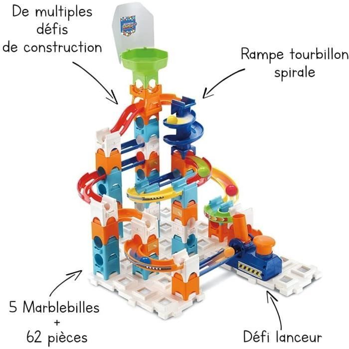 VTECH Marble Rush Adventure Set S100 - 61 pieces and 5 marbles included