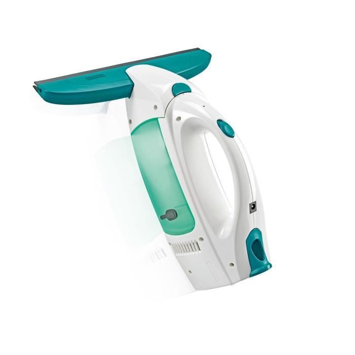 Aspirapolvere per vetri Leifheit Dry & Clean 51000, pulizia a 360° per una pulizia senza aloni e senza gocciolamenti, autonomia della batteria di 38 minuti.
