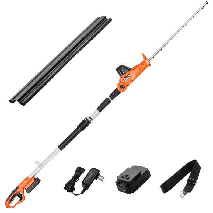 Tagliasiepi elettrico DUOKU - Asta estensibile - 20V - Lama da 510 mm - 5 angolazioni regolabili