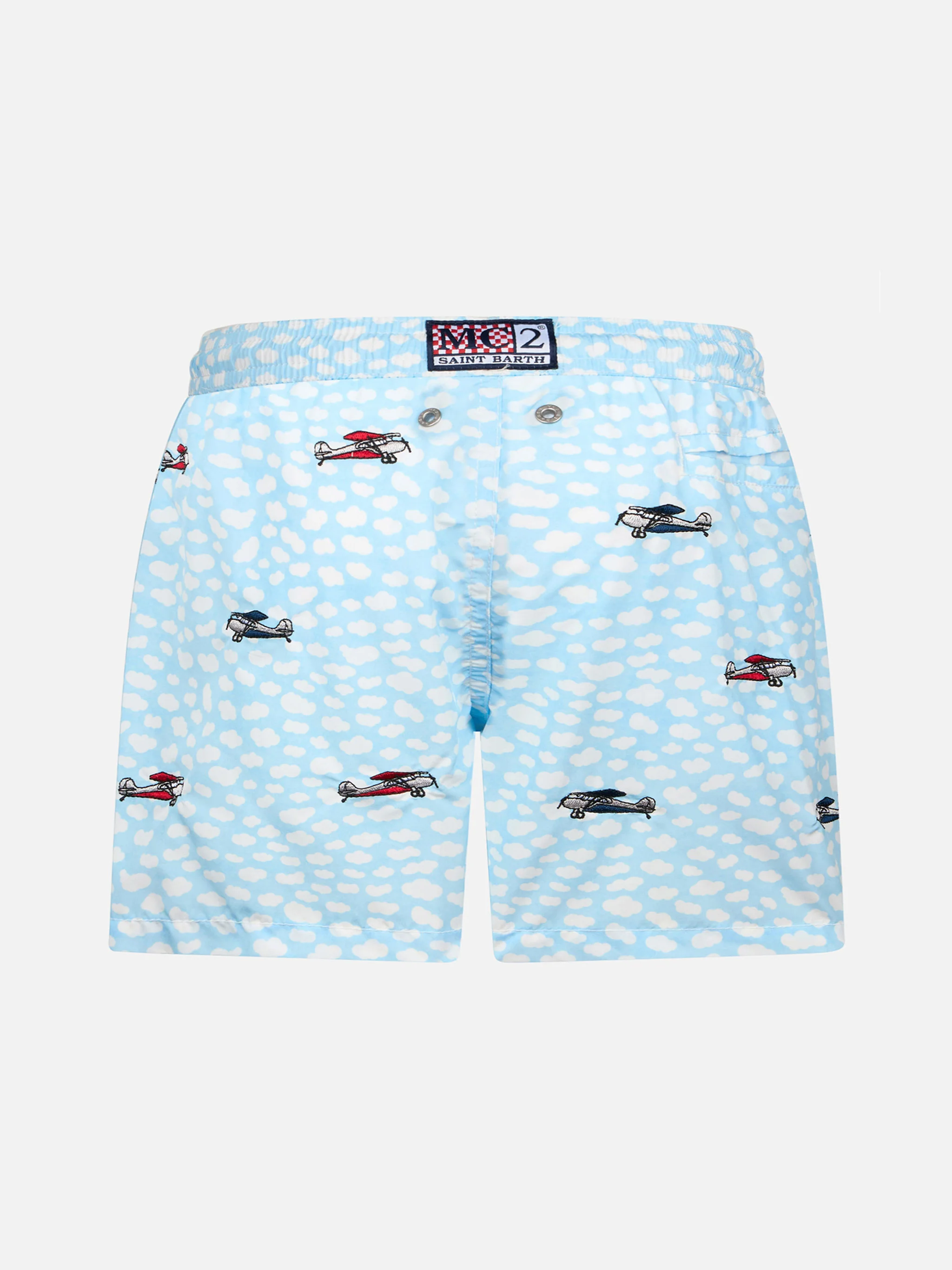 Costume da bagno da bambino in tessuto leggero Jean Lighting con ricam