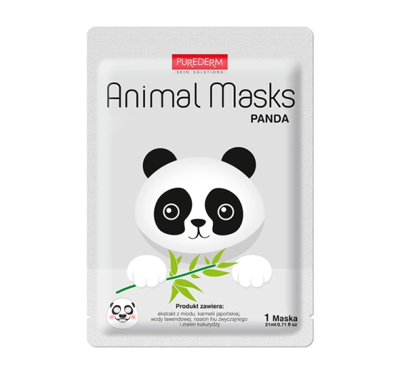 Purederm Animal łagodząca maseczka w płachcie Panda