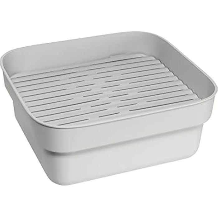 Bac à Vaisselle - BRABANTIA - Light Grey - Multifonctionnel - Plateau Amovible - Vidange Facile
