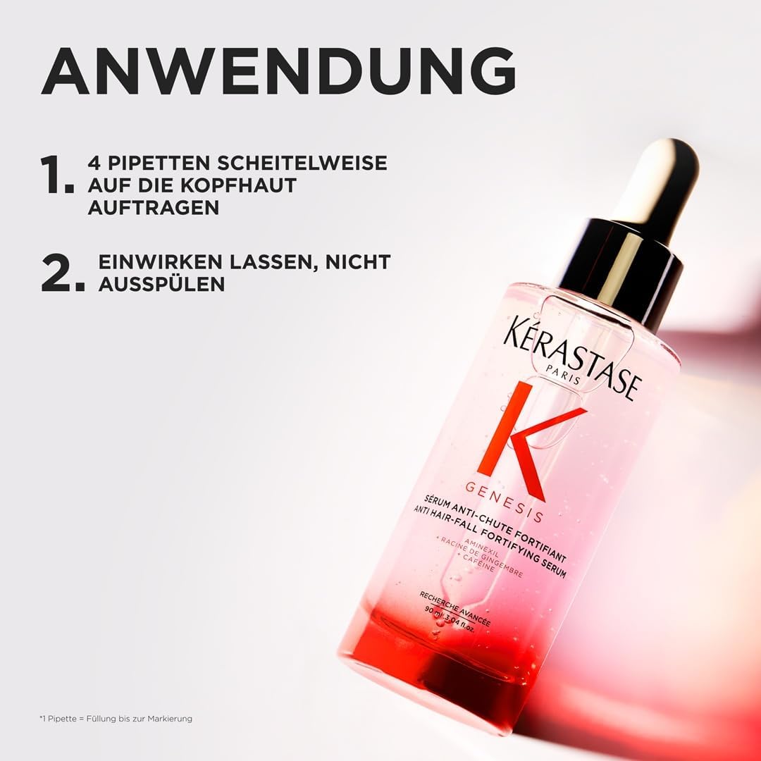 Kérastase Genesis Sérum Anti-Chute Fortifiant, Stärkende Haarkur für feines und brüchiges Haar, Gegen Haarausfall und Haarbruch