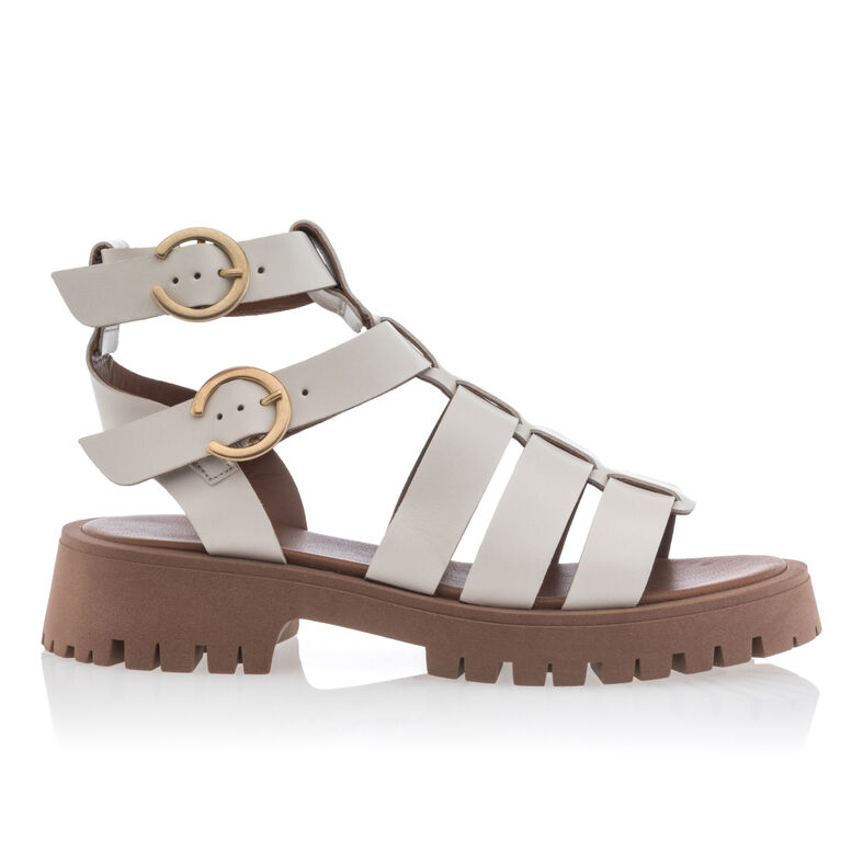 Beige sandaler / åben tå sko til kvinder