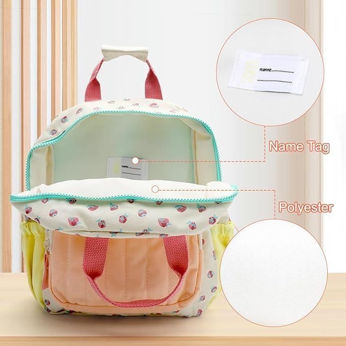 Sac à dos - MARQUE - Modèle - Imprimé fraise rose - 28 x 23 x 9 cm - Rembourré pour enfant