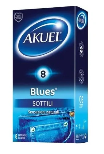 AKUEL Akuel Blues Slim Inserto protector de 8 piezas para sexo