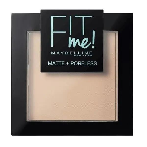 Maybelline Fit Me Matt & Poreless Puder do twarzy, 105 Natural Ivory
