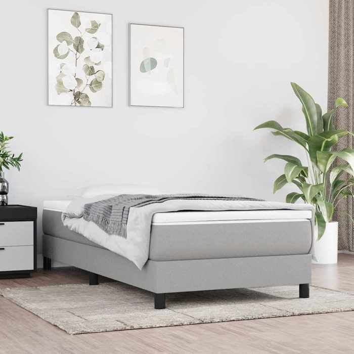 Pocketveringmatras voor kinderen - vidaXL - 80x160 cm - Grijs - Polyesterstof - Pocketveren