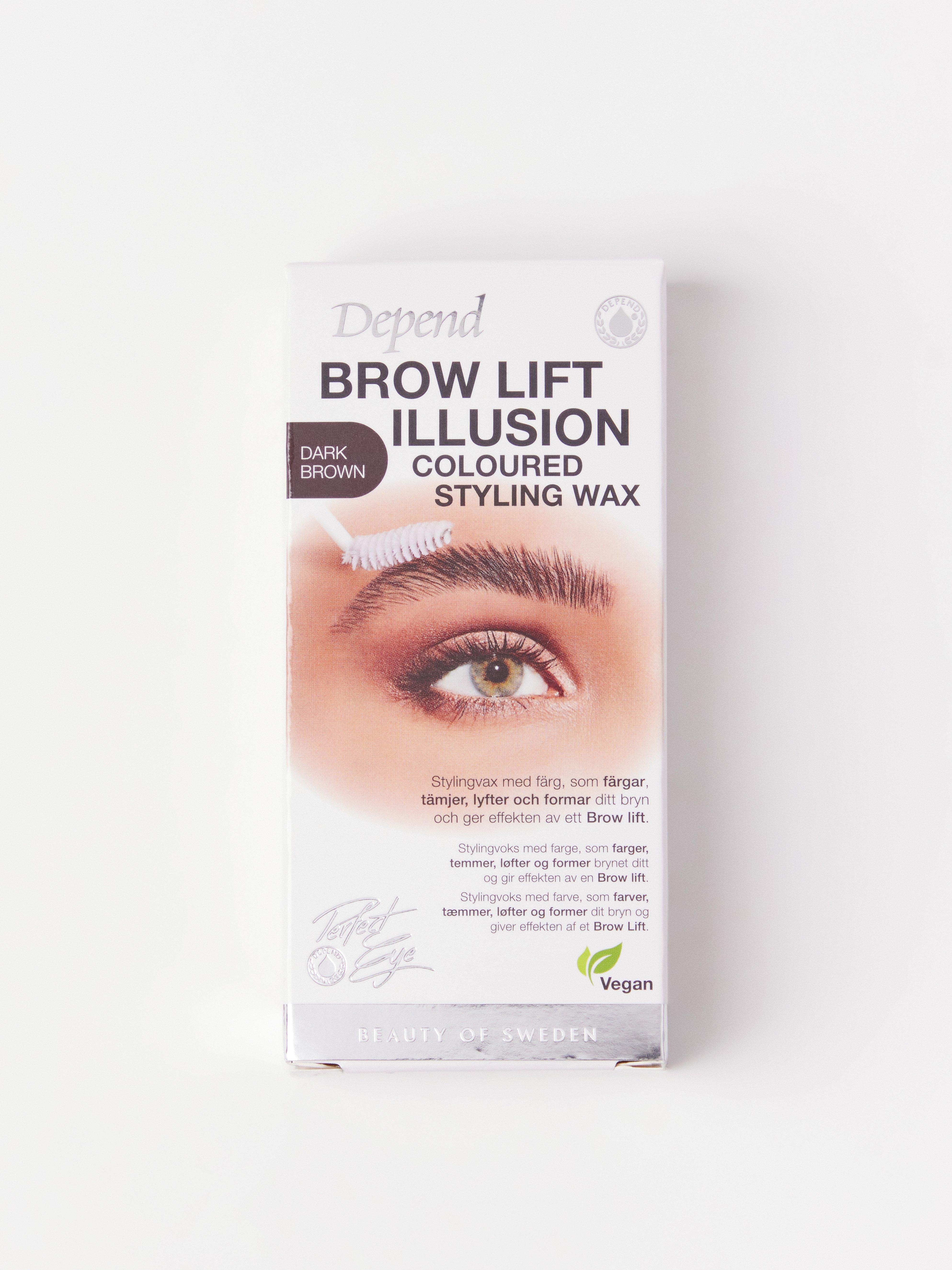 Cera de peinado con color Depend Brow Lift Illusion MARRÓN OSCURO